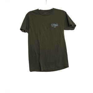 ONeill Mens Green Logo Graphic T-Shirt Size S Cotton Casual